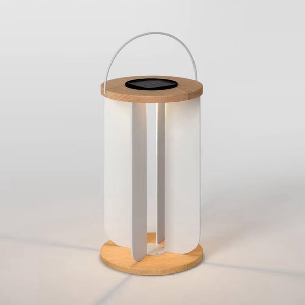Threshold Wood Solar LED Outdoor Lantern