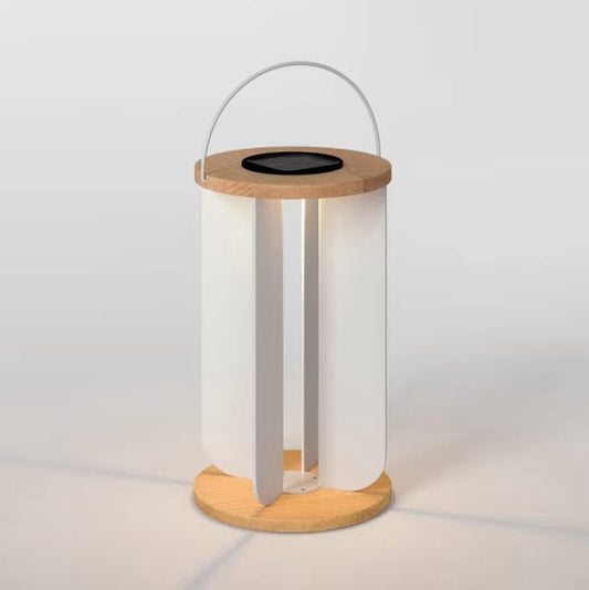 Threshold Wood Solar LED Outdoor Lantern