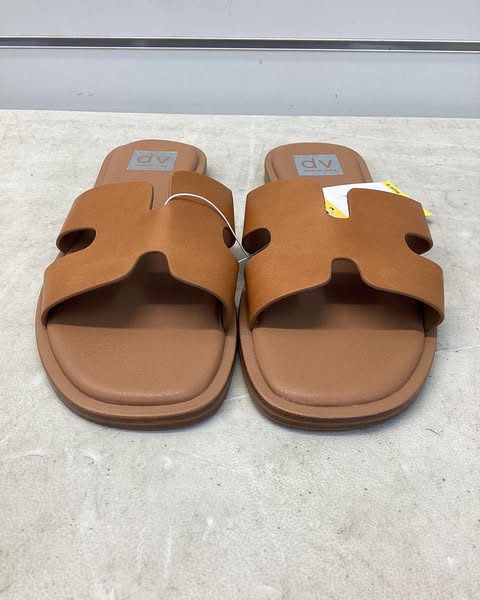 DV Dolce Vita Women's H-Band Slide Sandal, Size 8, Color Brown