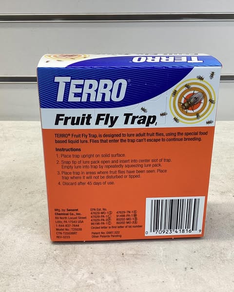 TERRO Ready-to-Use Indoor Fruit Fly Traps with Bait (2-Count)