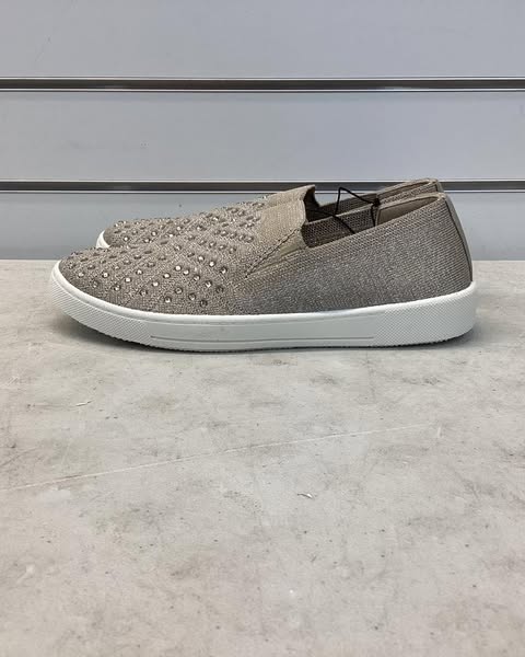 White Mountain Women's Bling Sneaker, Size 6, Color Taupe