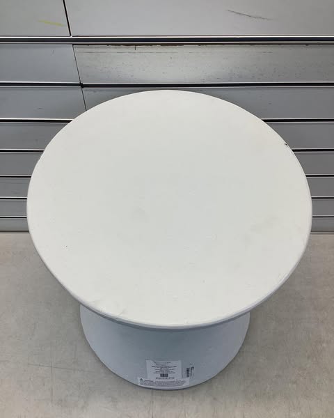 White Faux Stone Patio Accent Table - Threshold
