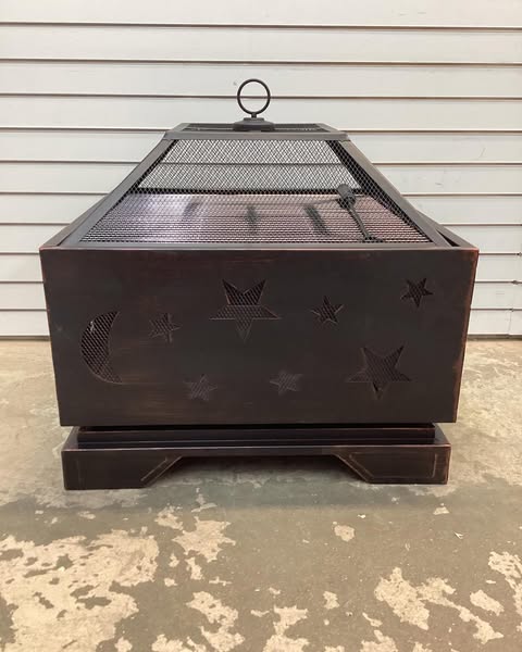 Pleasant Hearth 26-in W Rubbed Bronze Steel Wood-Burning Fire Pit