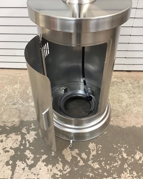 BLACK + DECKER High Efficiency 60,000 BTUs Gas Patio Heater with wheels Stainless Steel