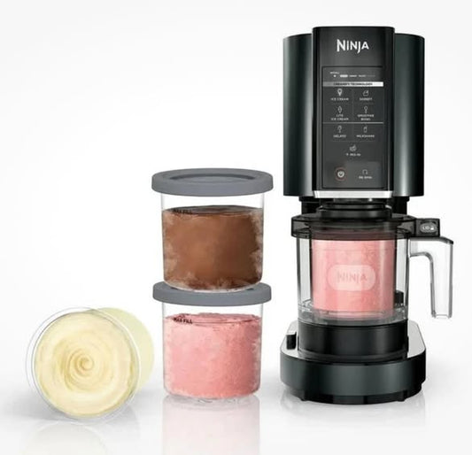 Ninja CREAMi 7-in-1 Ice Cream & Sorbet Maker with Additional Pints - Lightly Used