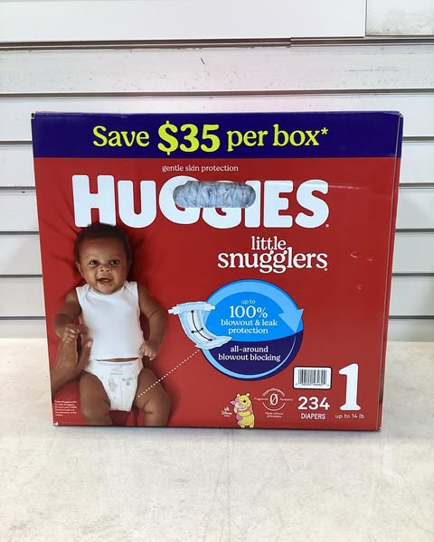 Huggies Little Snugglers Baby Diapers, Size 1, 234 ct