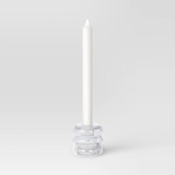 4pk Bubble Glass Taper Candle Holder - Room Essentials