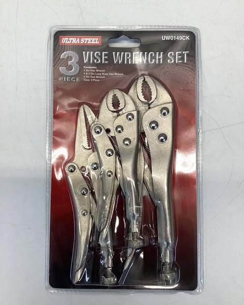 Ultra Steel 3 pc Vise Wrench Set