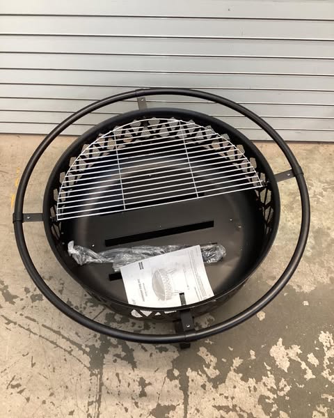 Pleasant Hearth 36-in W Steel Round Portable Wood-Burning Fire Pit