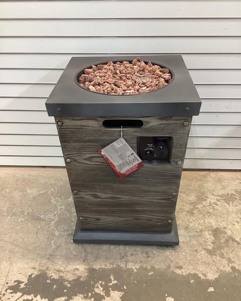 Bond, Cedar Ridge Gas Fire Column, Fuel Type Propane, Material Steel, Model# 52140
