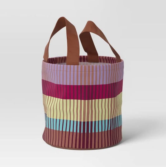 Threshold Utility Gardening Tool Tote with Horizontal Broken Stripes