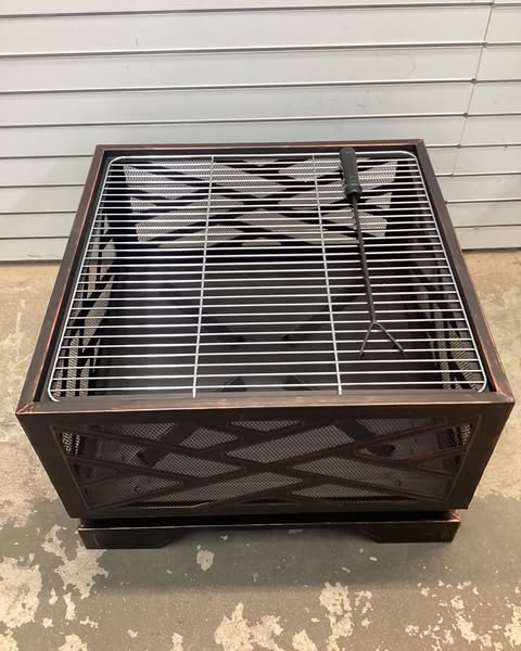 Pleasant Hearth 26” Square Deep Bowl Wood Fire Pit