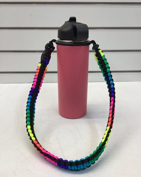 24oz Hydration Water Bottle with Rainbow Strap