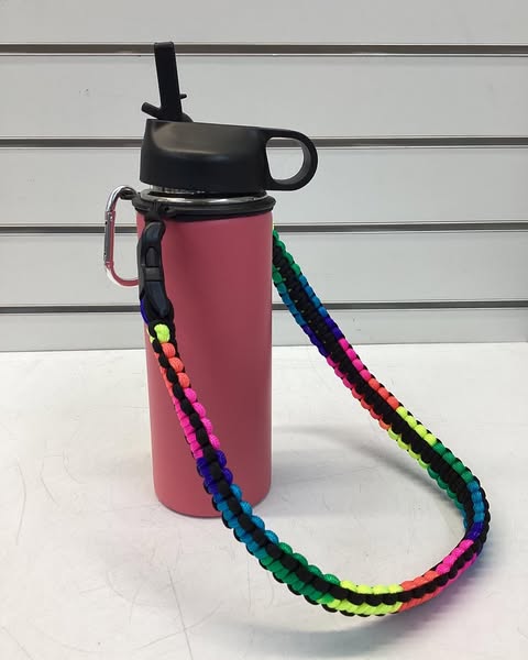 24oz Hydration Water Bottle with Rainbow Strap