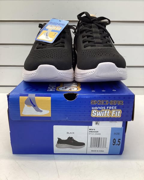 Skechers Men's Hands Free Swift Fit Lite-Foam Sneaker, Size 9.5, Color Black