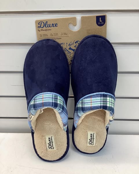 Deluxe by Dearfoam Mens Slippers, Size L (11-12)