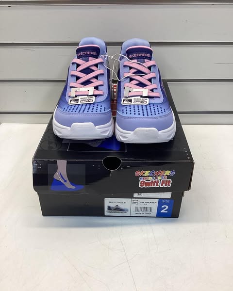 Skechers Girls Hands Free Swift Fit Flex Glide Sneaker Size 2