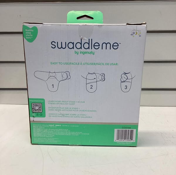 SwaddleMe by Ingenuity Monogram Collection Swaddle Wrap, for Ages 0-3 Months - 3pk
