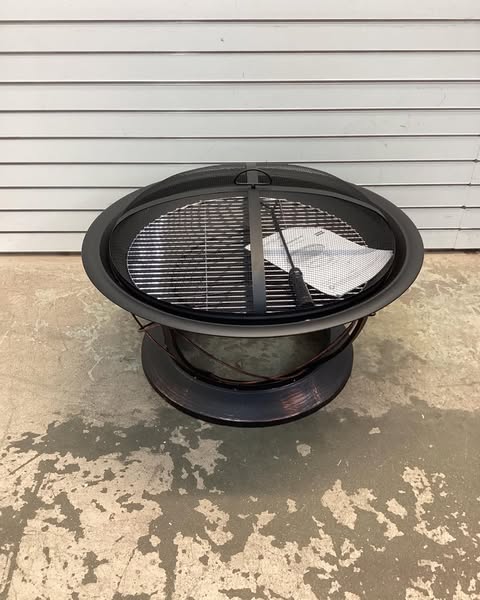 Pleasant Hearth OFW717RC Palmetto Fire Pit with Cooking Grid
