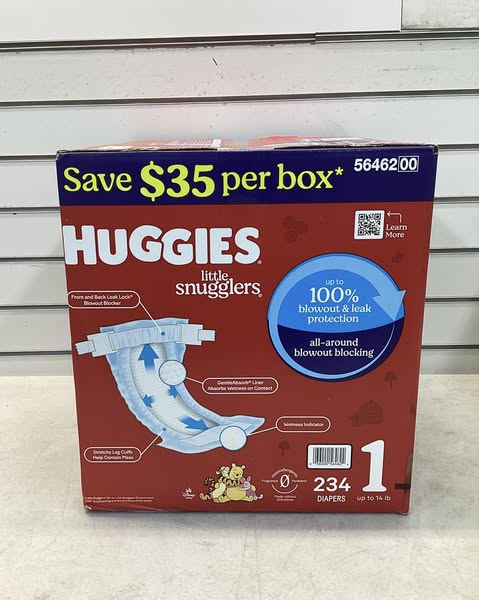 Huggies Little Snugglers Baby Diapers, Size 1, 234 ct