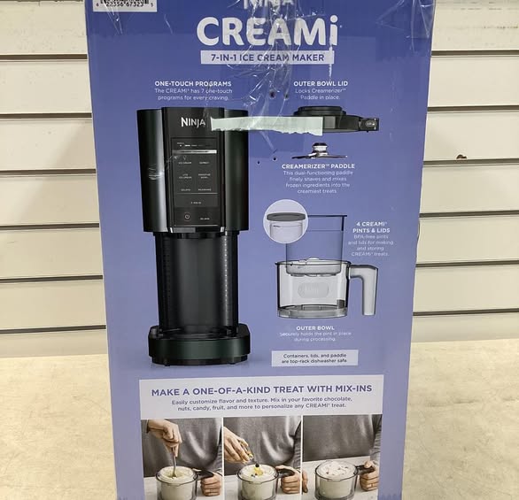 Ninja CREAMi 7-in-1 Ice Cream & Sorbet Maker with Additional Pints - Lightly Used