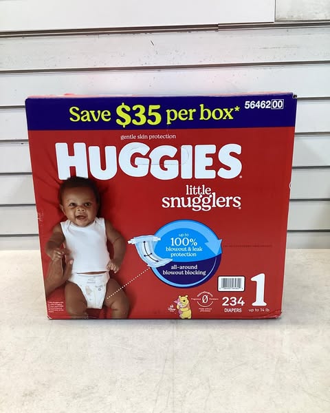 Huggies Little Snugglers Baby Diapers, Size 1, 234 ct
