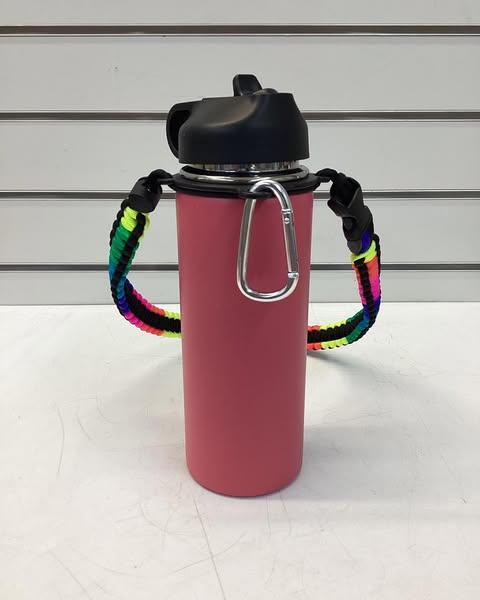 24oz Hydration Water Bottle with Rainbow Strap