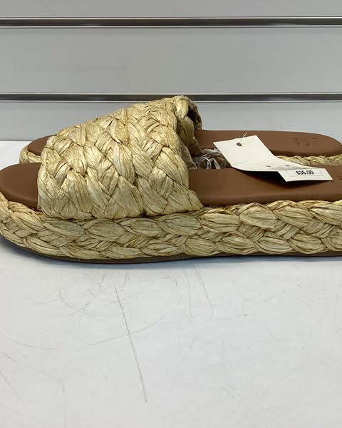 Women's Casey Braided Raffia Platform Slide Sandals, Size 9
