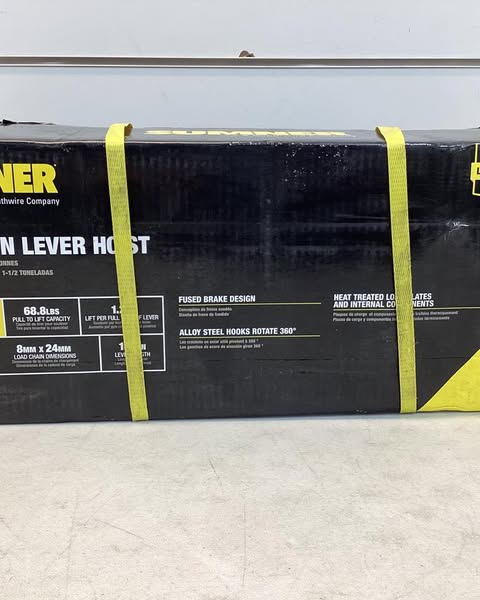 Sumner 1-1/2 Ton Lever Hoist W 10' Chain Fall