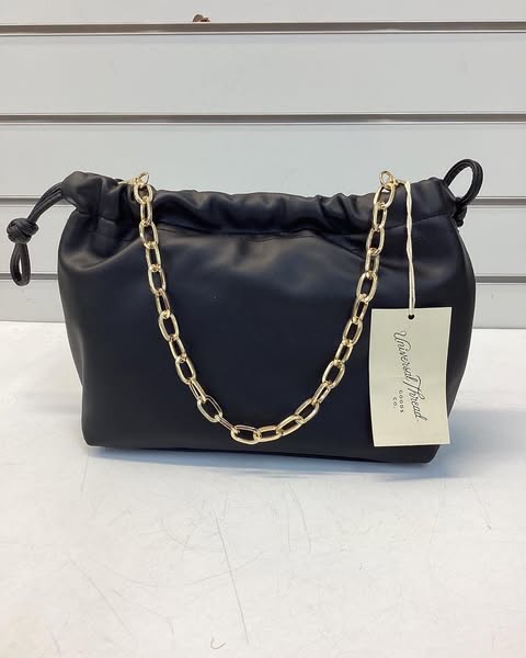 Universal Thread Black Purse with Gold Chain