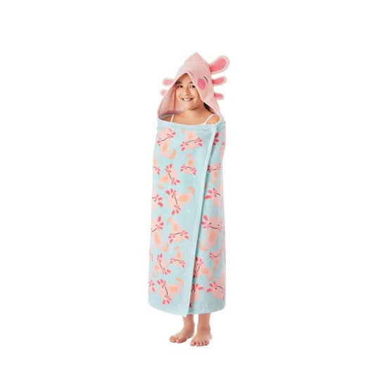 Members Mark Axolotl Cotton Kids' Hooded Towel With Hand Pockets