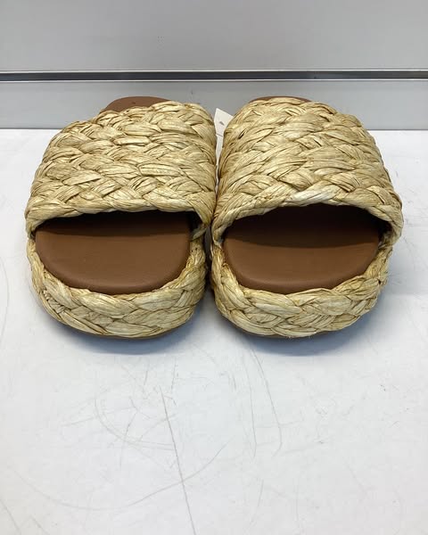 Women's Casey Braided Raffia Platform Slide Sandals, Size 9