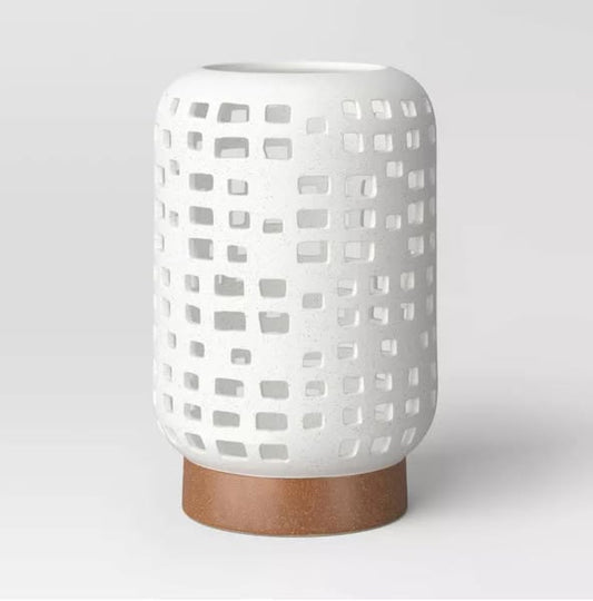 Threshold Pillar Ceramic Lantern Candle Holder White