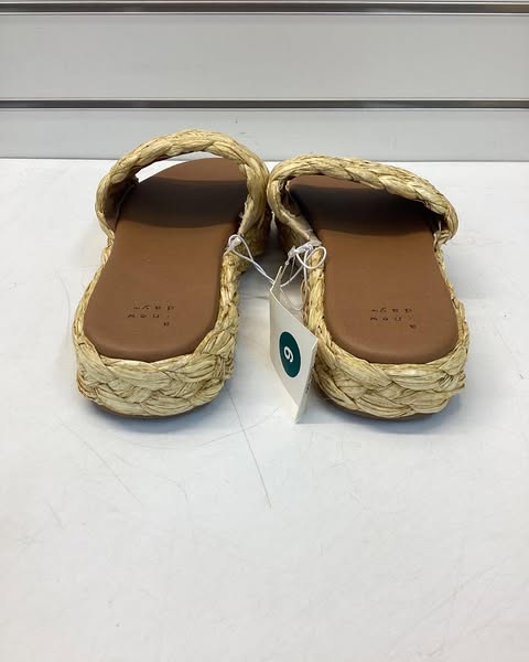 Women's Casey Braided Raffia Platform Slide Sandals, Size 9