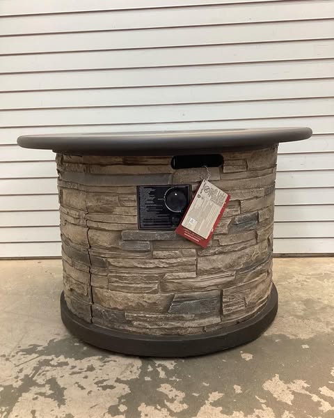 Bond 36-in W 50000 Maximum BTUs Composite Round Portable Liquid propane Fire pit