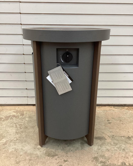 Threshold Column Propane Fire Pit Gray