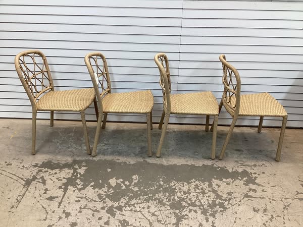 Set of 4 Threshold Britanna Stackable Patio Chairs Beige