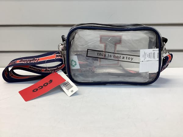 University of Illinois Smu Clear Camera Bag With Chenille Lettering
