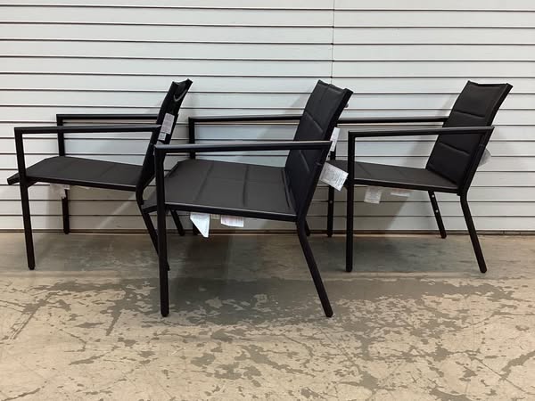 Threshold 4pc Padded Sling Patio Conversation Set Black
