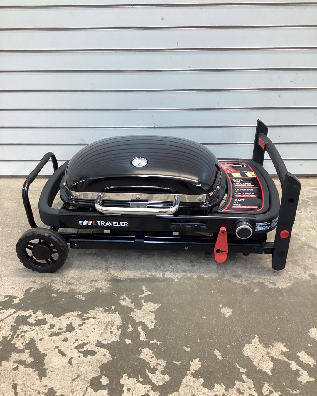 Weber Traveler Compact Portable Propane Gas Grill in Black