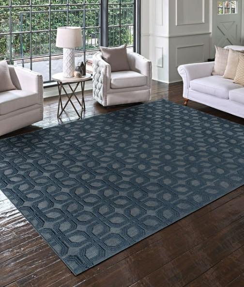 Gertmenian Malini Area Rug, 6’6” x 9’, Color Haley Navy