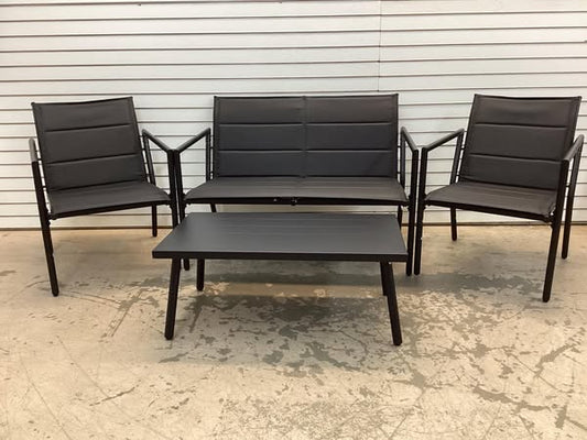 Threshold 4pc Padded Sling Patio Conversation Set Black