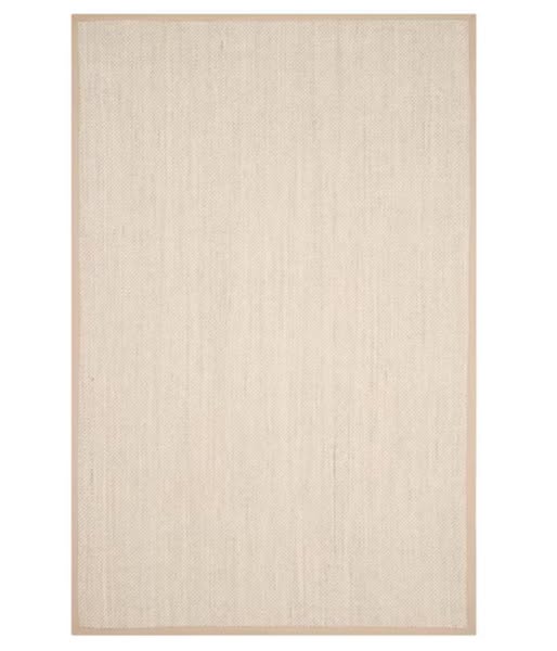 SAFAVIEH Natural Fiber Marble/Linen 6 ft. x 8 ft. Woven Border Area Rug