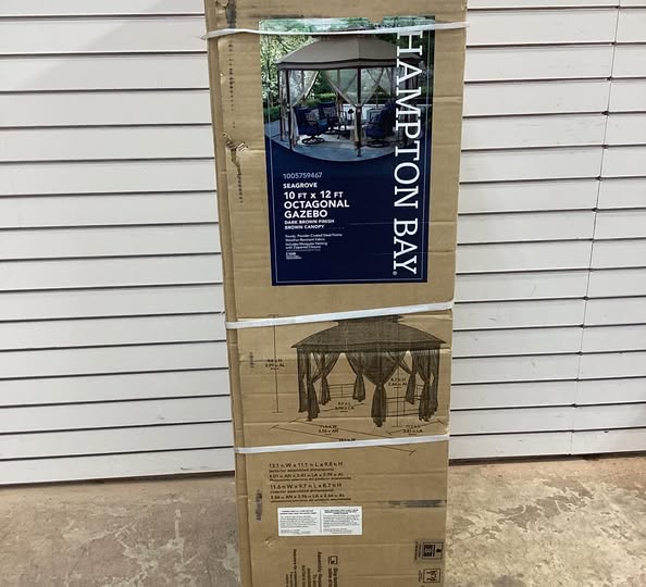 Hampton Bay Seagrove 12 ft. x 10 ft. Octagonal Steel Frame Gazebo