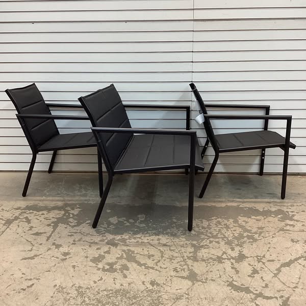 Threshold 4pc Padded Sling Patio Conversation Set Black
