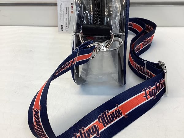 University of Illinois Smu Clear Camera Bag With Chenille Lettering