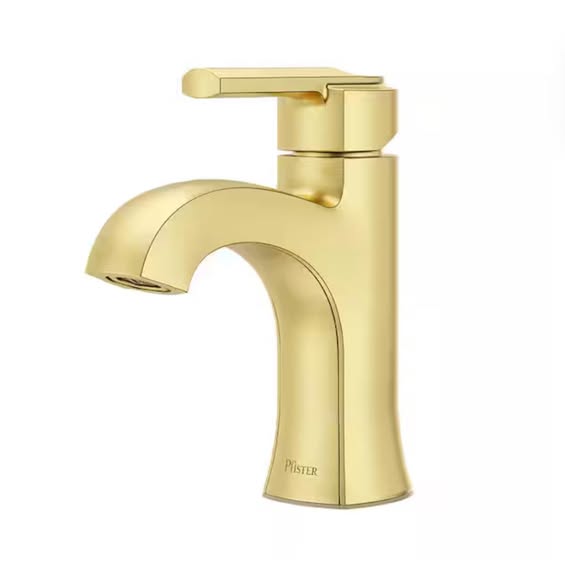 Pfister Vaneri Single Handle Single Hole Bathroom Faucet in Brushed Gold