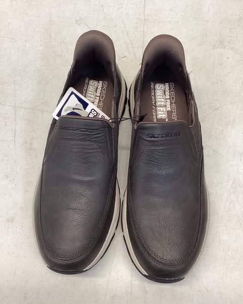 Skechers Men's Hands Free Swift Fit Sneaker, Size 12, Color Brown