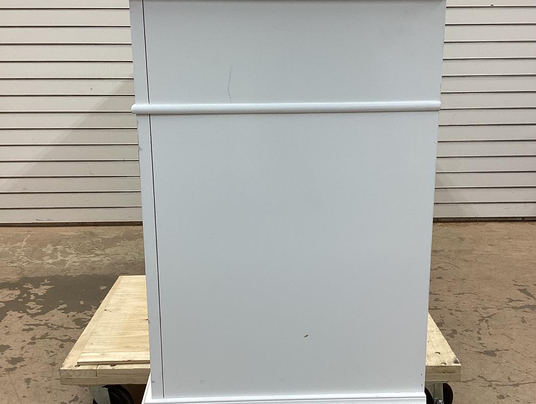 Home Decorators Collection Hampton Harbor 72 in. W x 22 in. D x 35 in. H Double Sink Freestanding Bath Vanity in White with White Marble Top