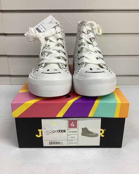Joe Boxer Kids' Sneakers, Size 4, Color White